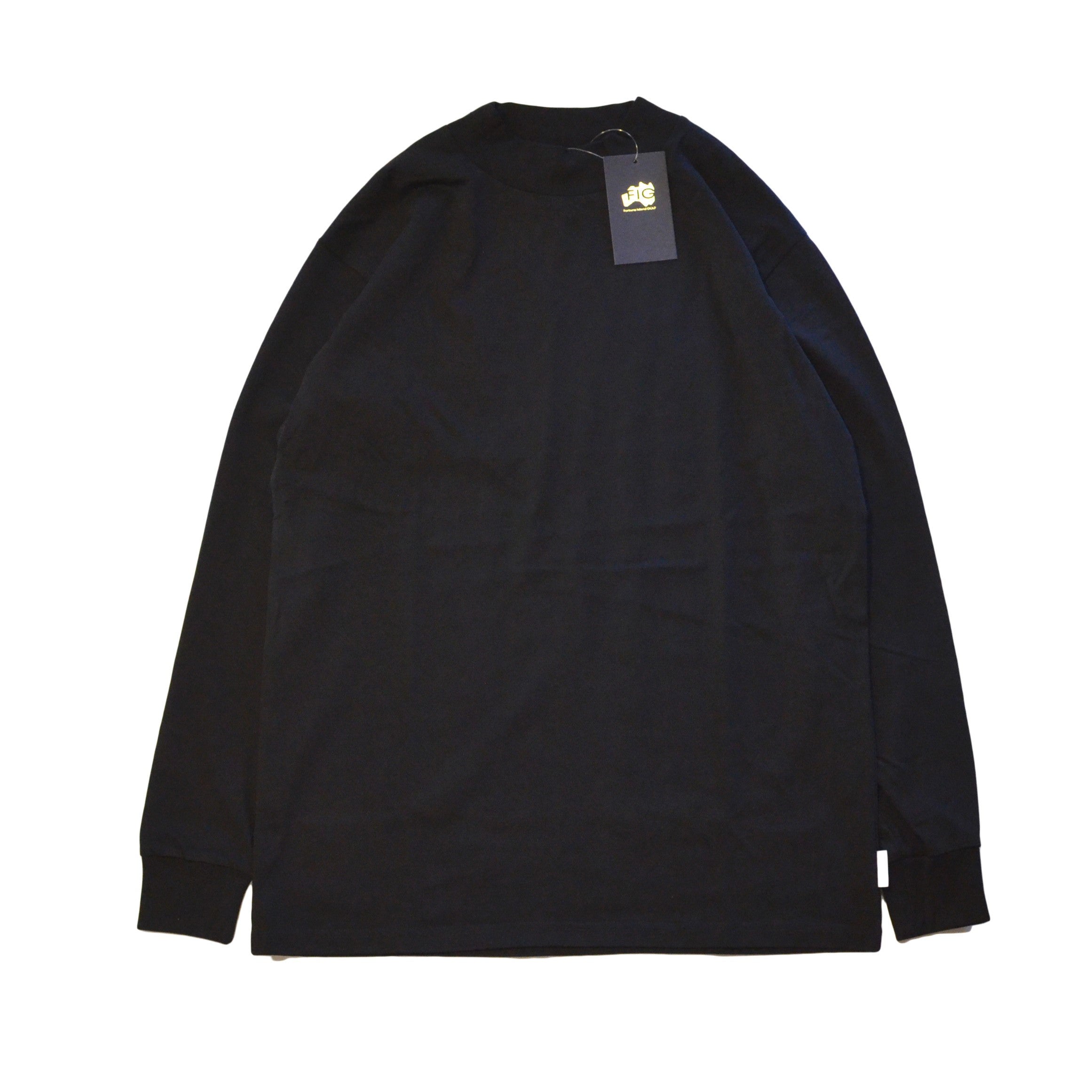 ORIGINAL LOGO MOCK NECK L/S Black