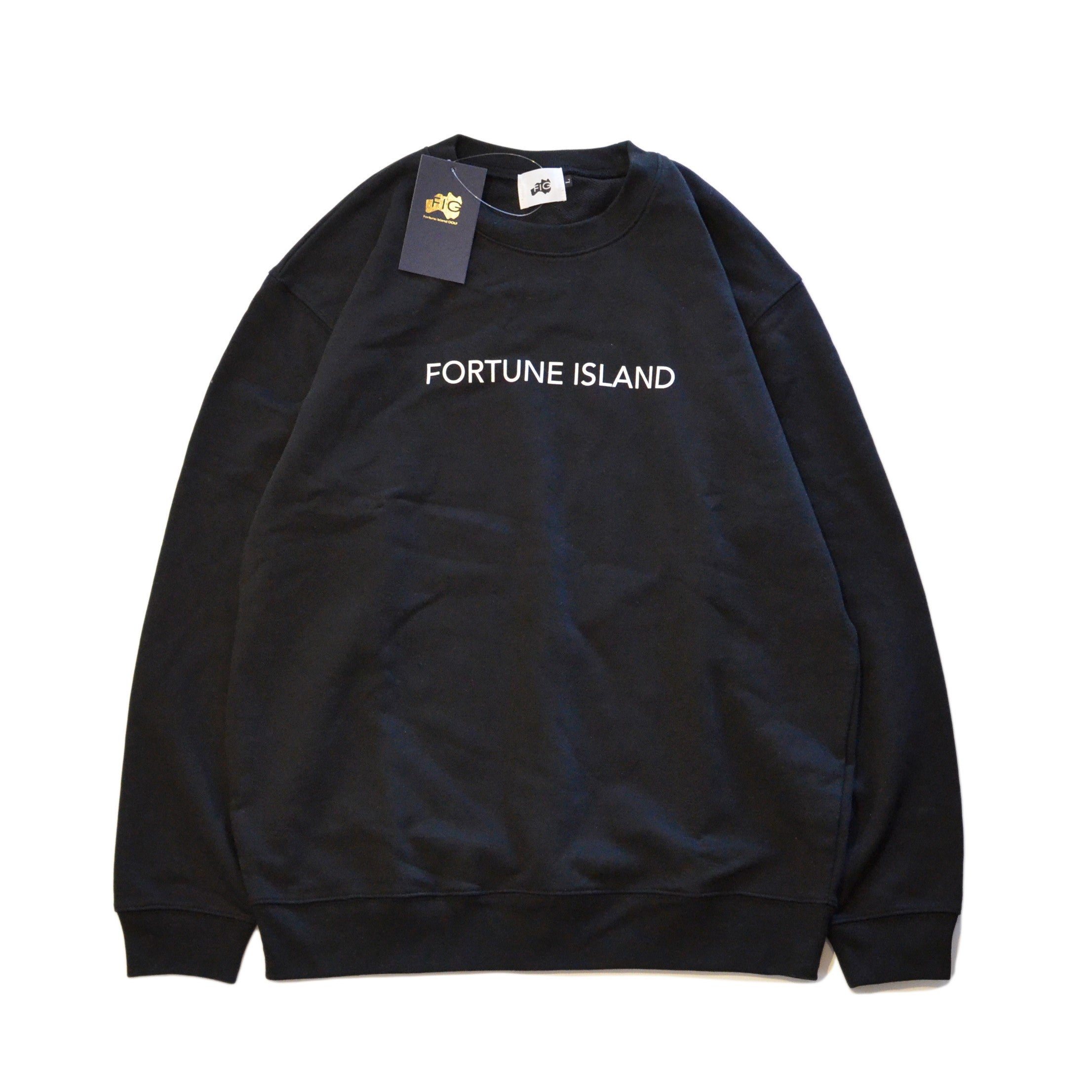 Chicken Laying egg Crew Sweat　Black