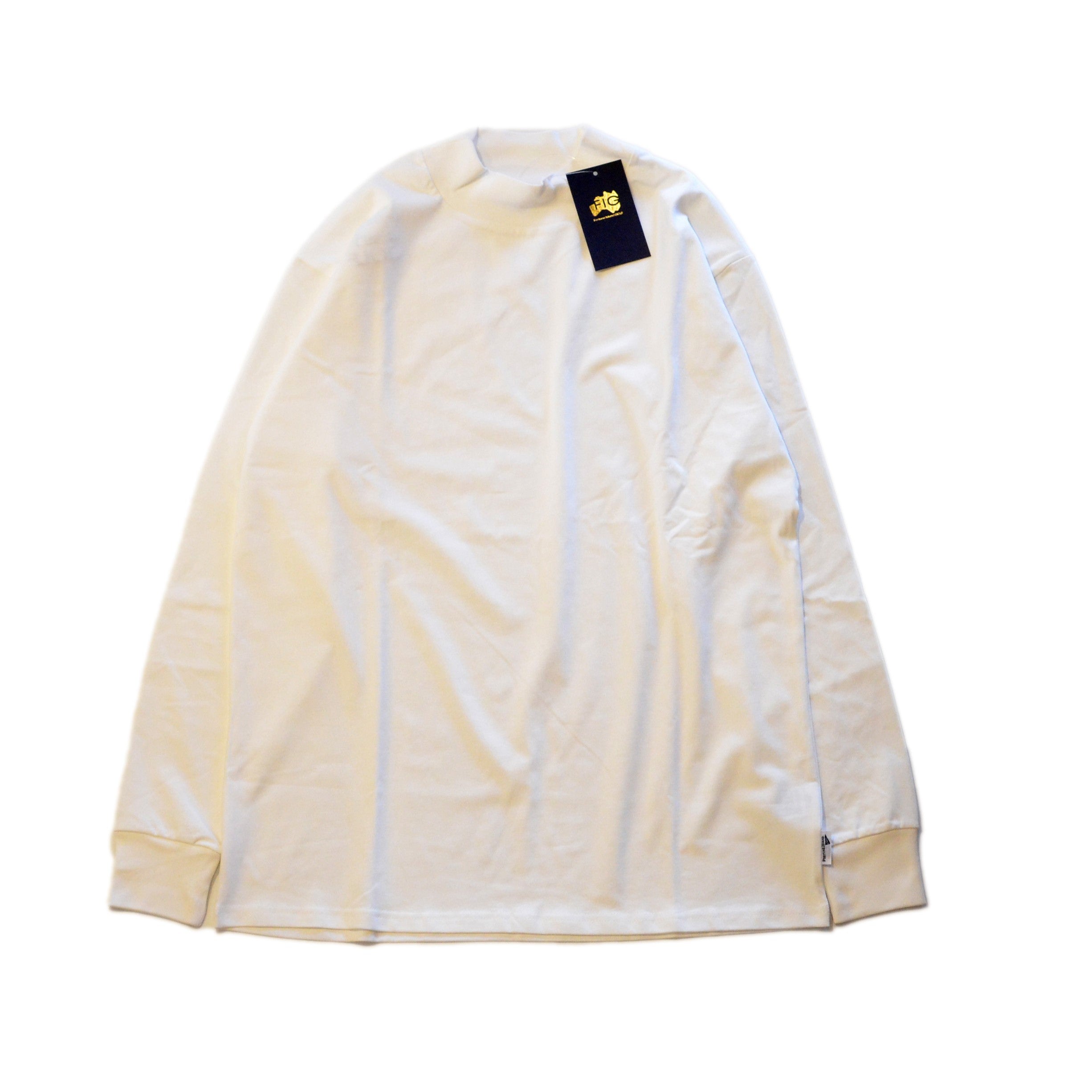 ORIGINAL LOGO MOCK NECK L/S White