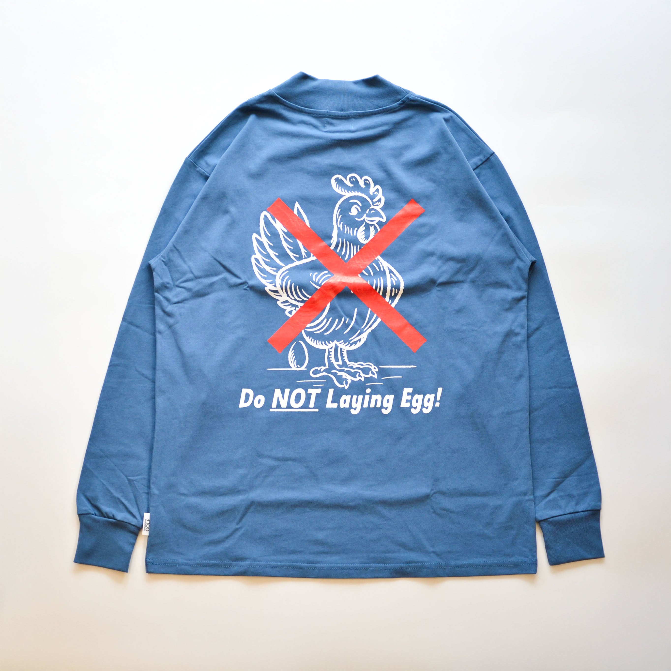 Chicken Laying Egg Mockneck L/S