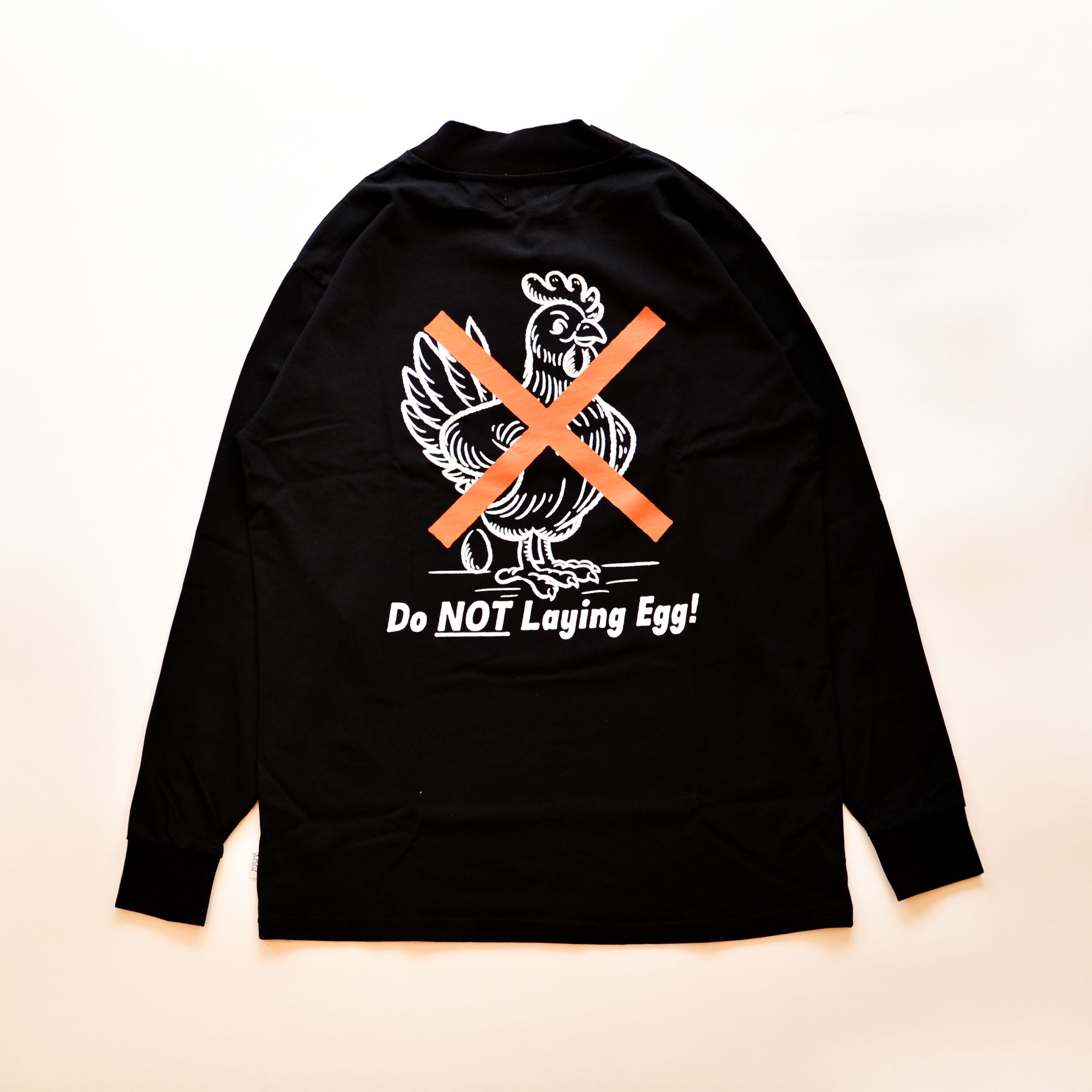 Chicken Laying Egg Mockneck L/S