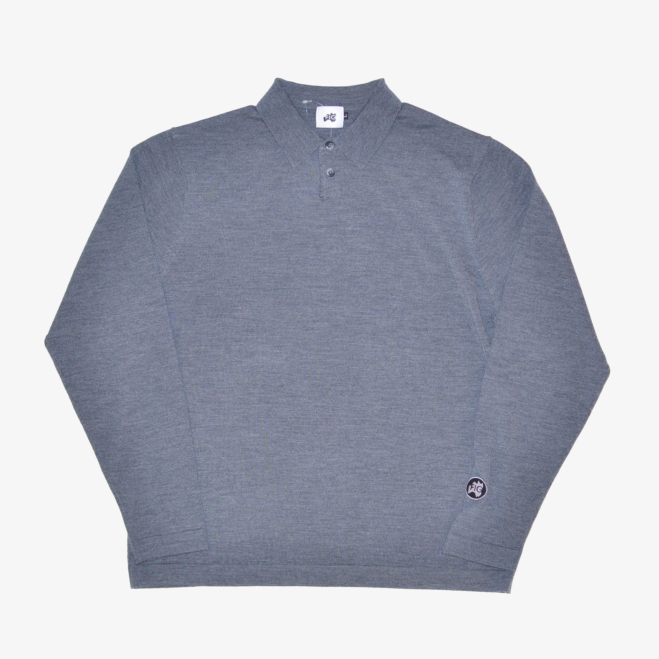 WOOL POLO L/S