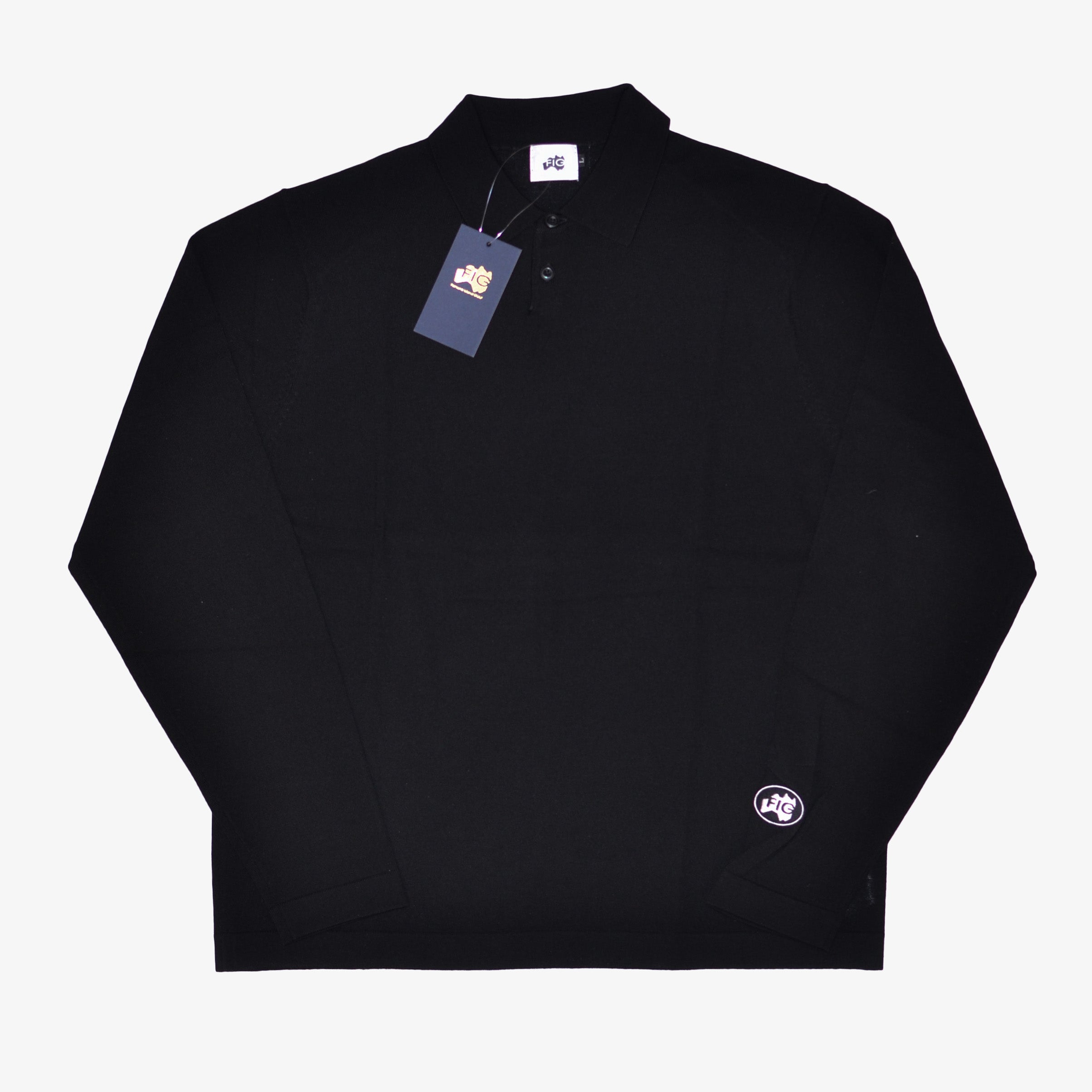WOOL POLO L/S