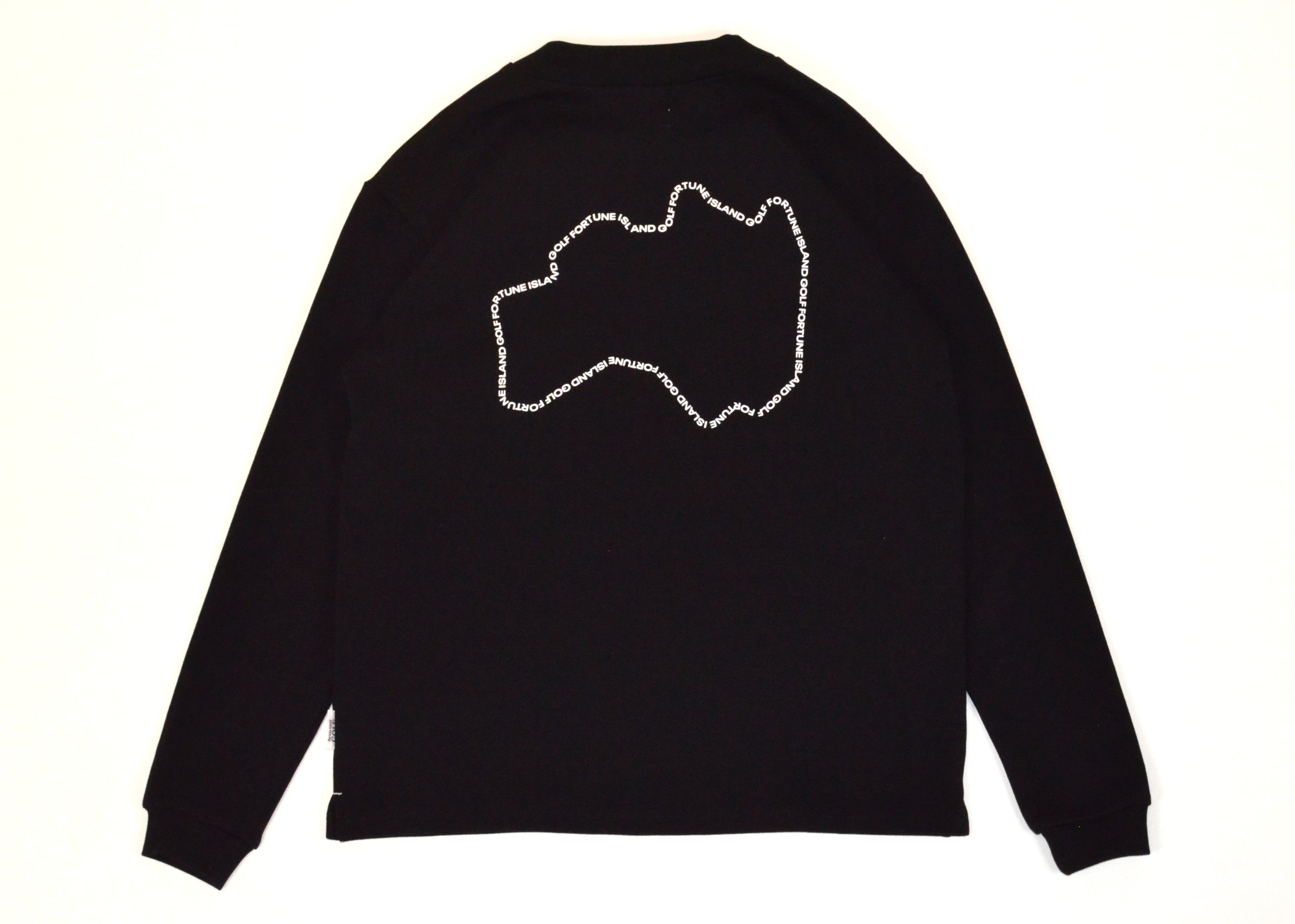 Outline logo Mock Neck L/S Tee BLACK