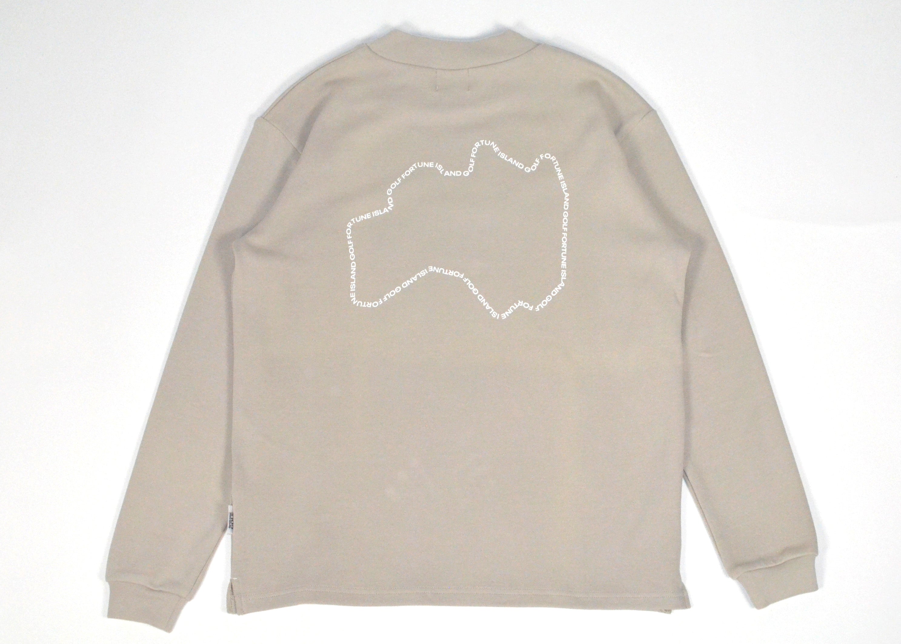 Outline logo Mock Neck L/S Tee Gray