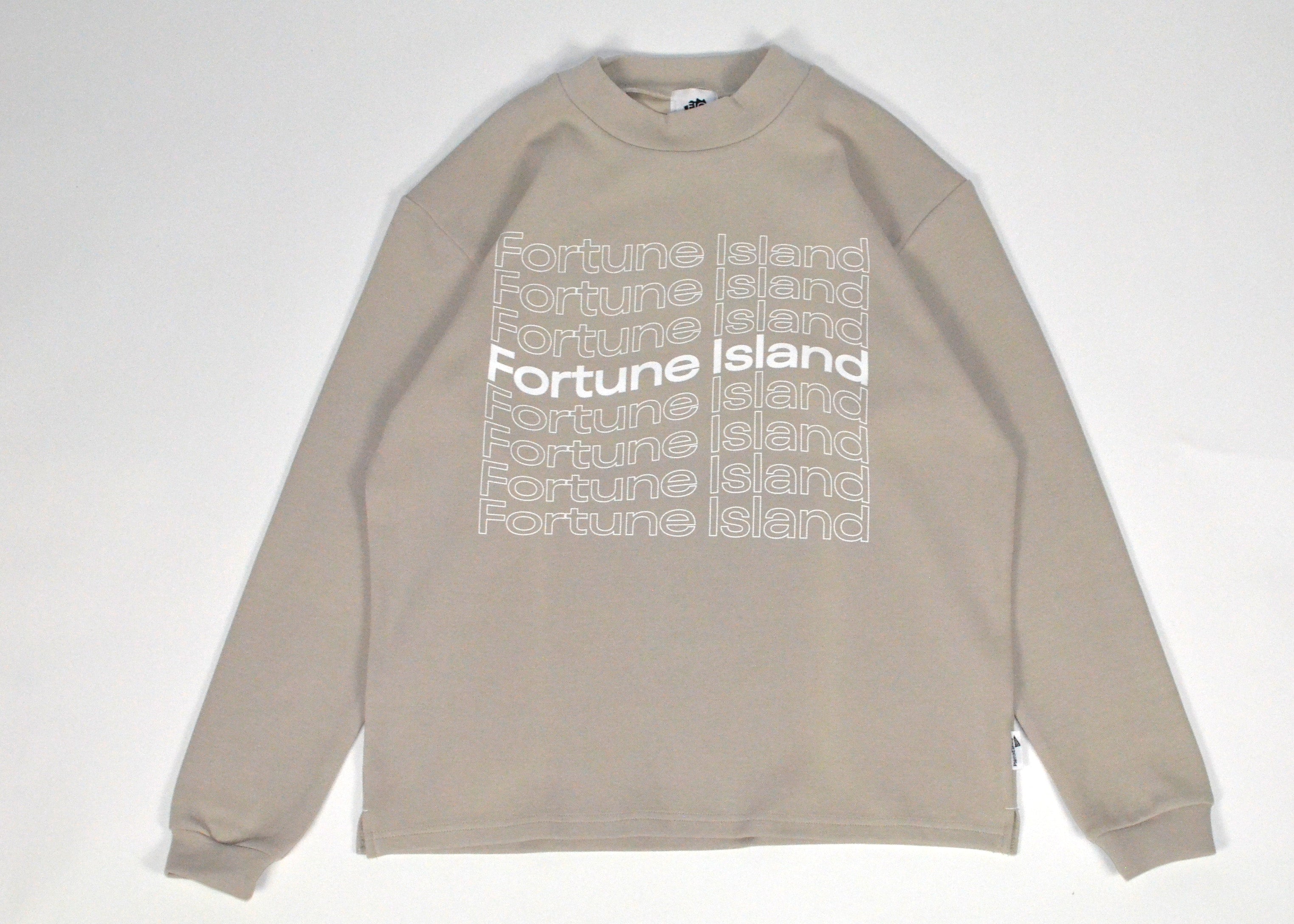 Logo Mock Neck L/S Tee Gray