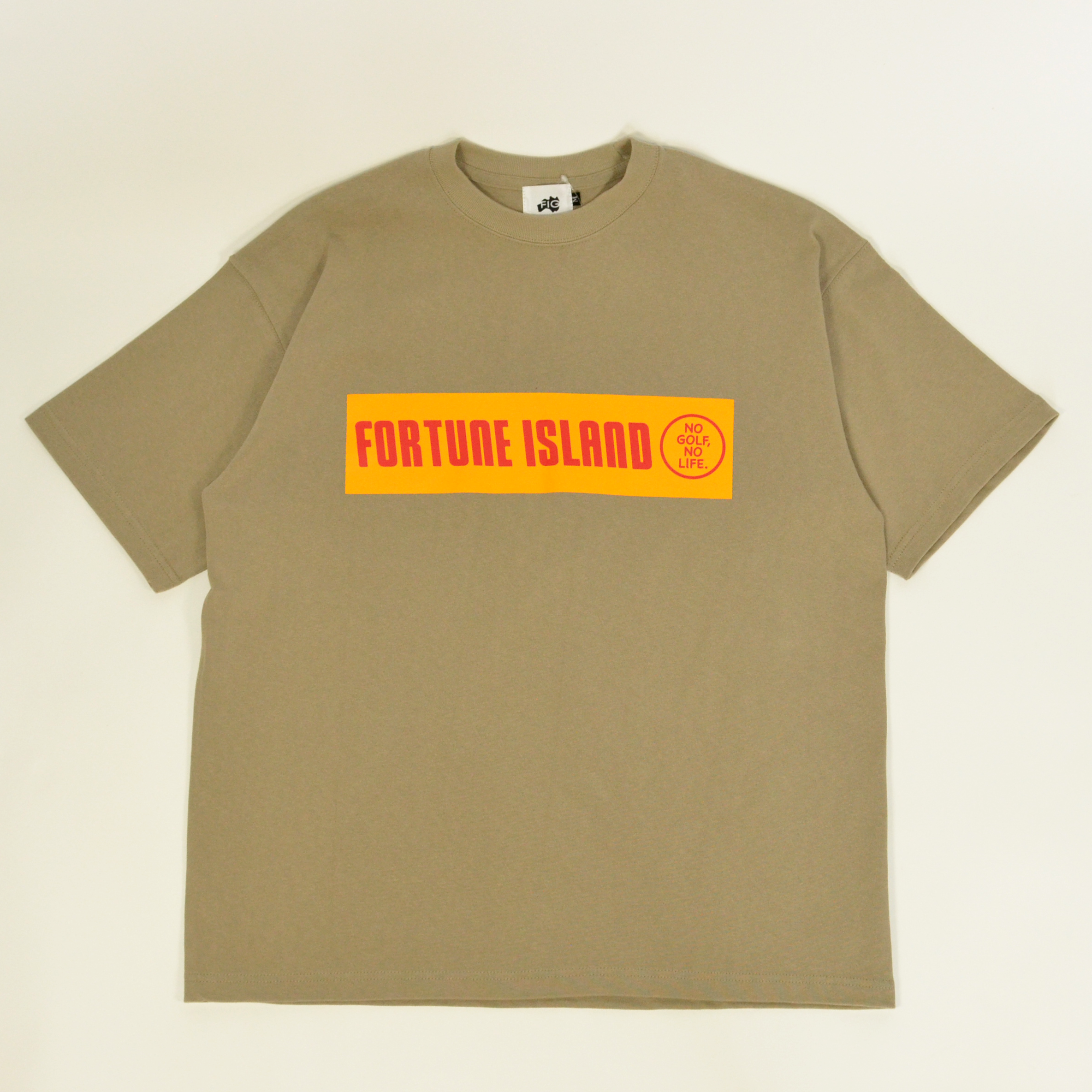 No Golf No Life Big Tee Khaki