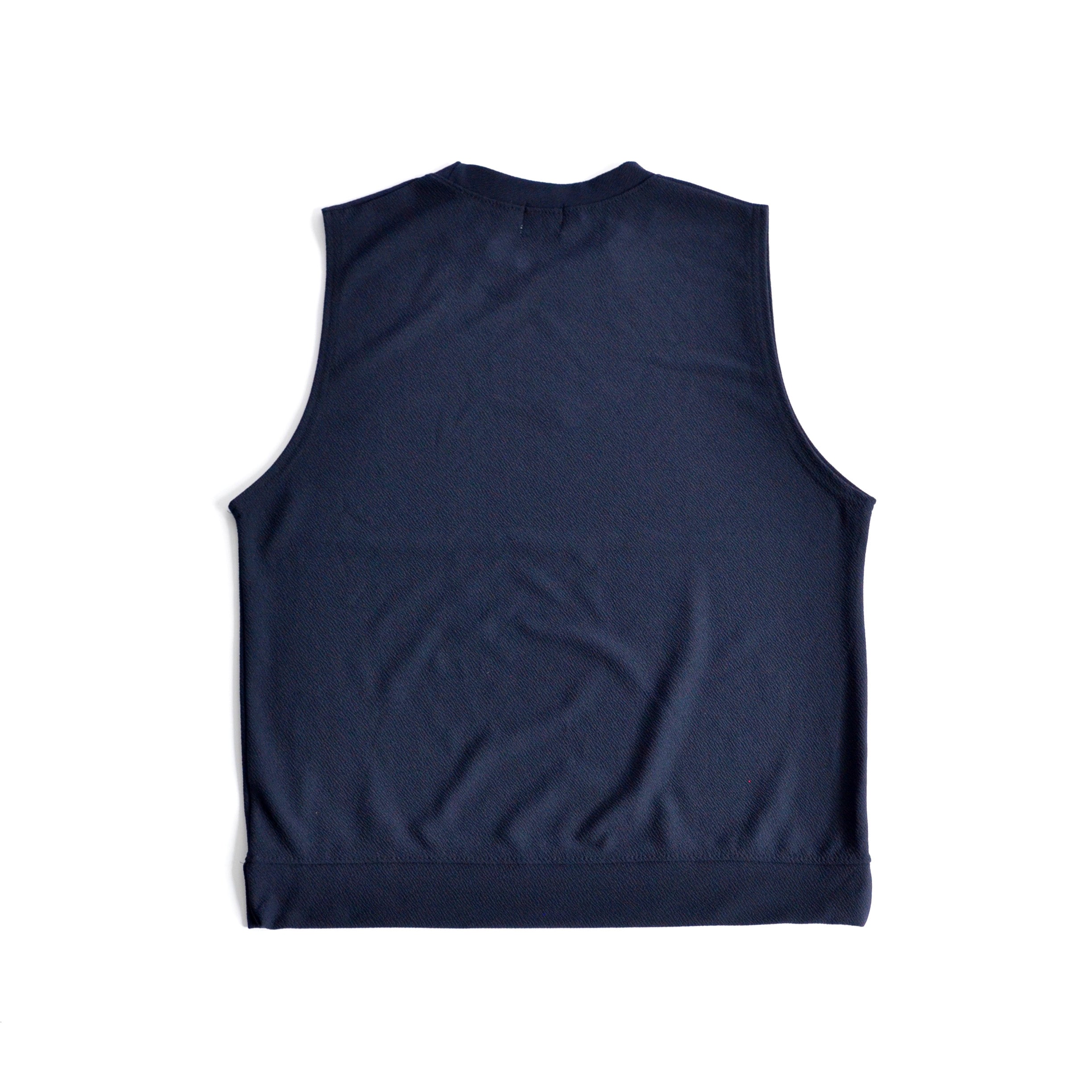SMOOTH JERSEY VEST  Navy