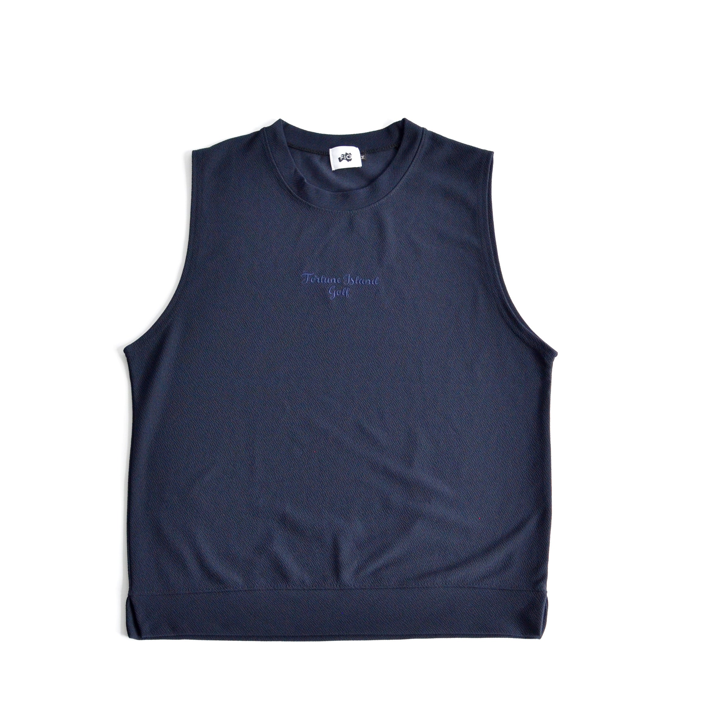SMOOTH JERSEY VEST  Navy