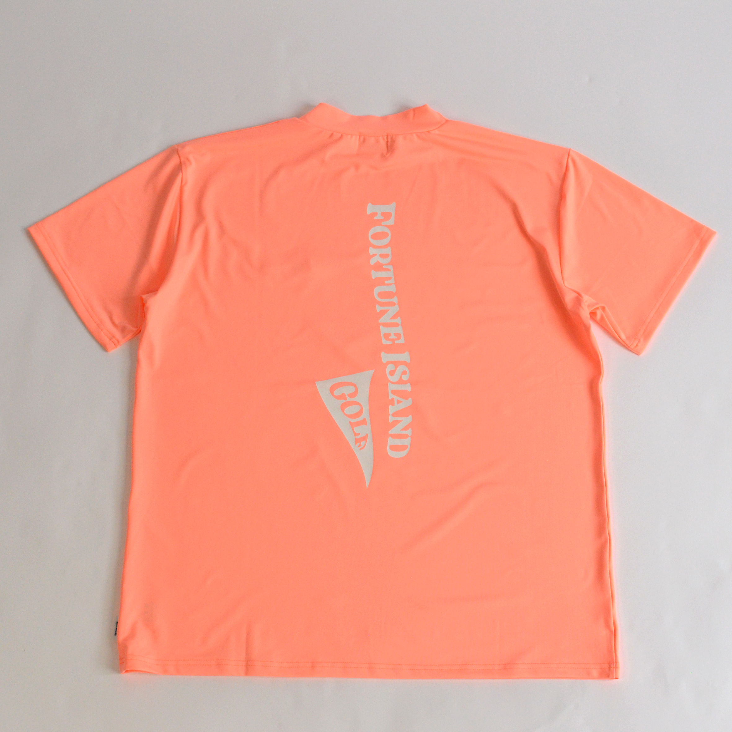 flag short sleeve Mock Neck S/S Tee Pink
